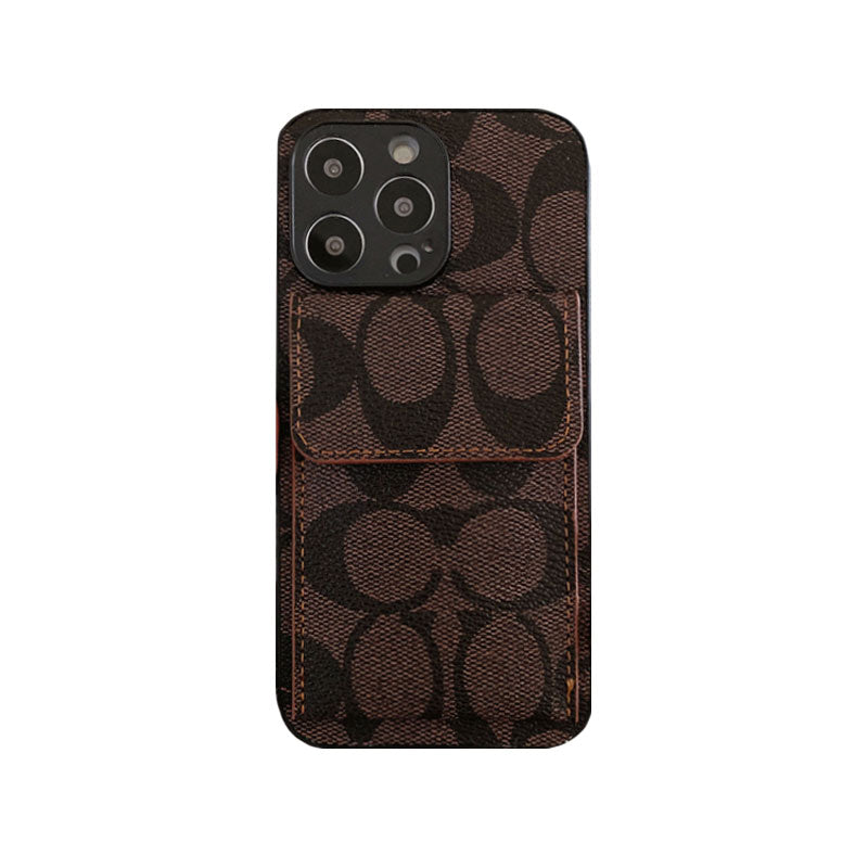 Funda Clásica Para iPhone Con Cartera Marrón Claro-HP240513