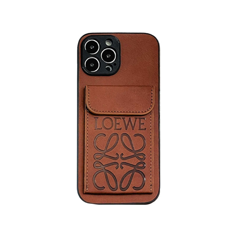 Custodia di lusso per iPhone con porta carte Nero-LZP241448