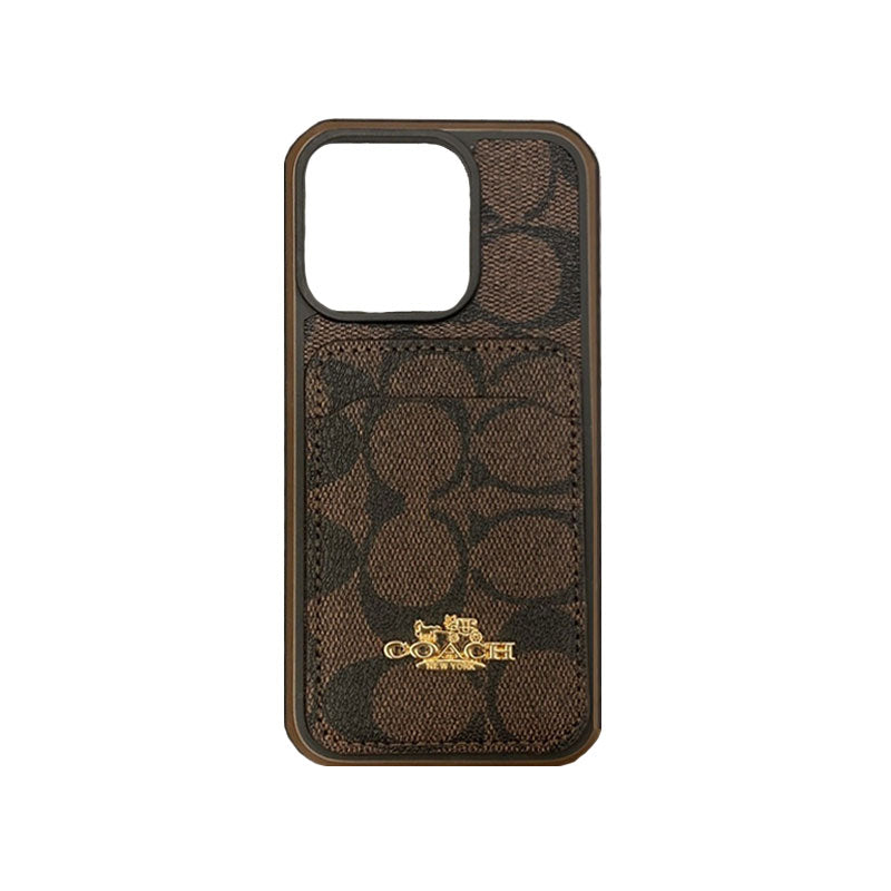 Funda clásica para iPhone con tarjetero Café -KB241416