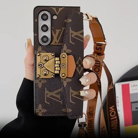 Luxe LOCK CARD BAG CROSSBODY CHAIN SAMSUNG Z FOLD CASE