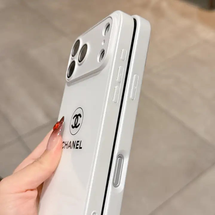Klassische minimalistische Luxus-iPhone-Hülle – White Gloss Edition