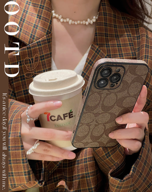 Klassische iPhone-Hülle Kaffee -QB240402