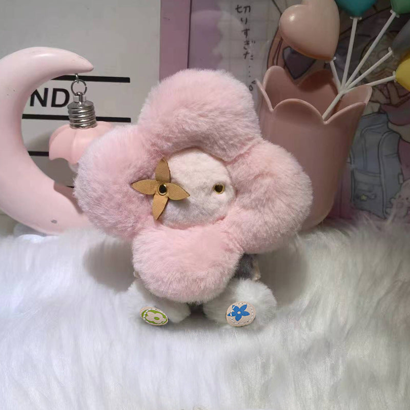 Cute Sunflower Plush Keychain – Vivian Doll Bag Charm for Women, Car & Backpack Decoration