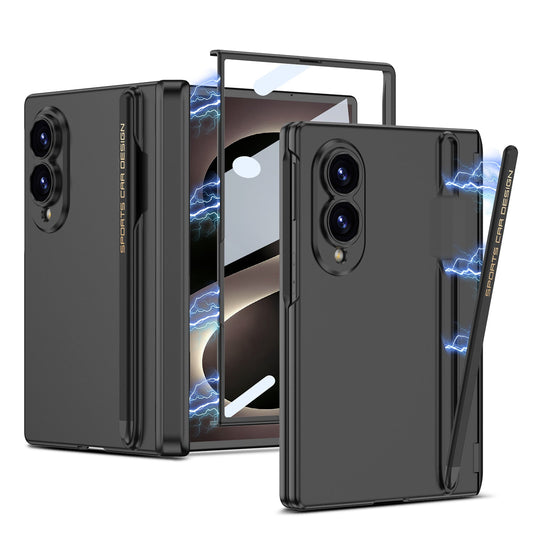 Mágneses csuklópántos telefontok tollnyílással, érintőceruzával és kijelzőüveg fóliával Galaxy Z Fold 8/7/6/5