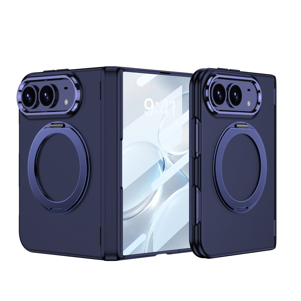iPhone Ultra - Protección de bisagra magnética Cubierta de moda Película de vidrio templado incorporada y soporte magnético