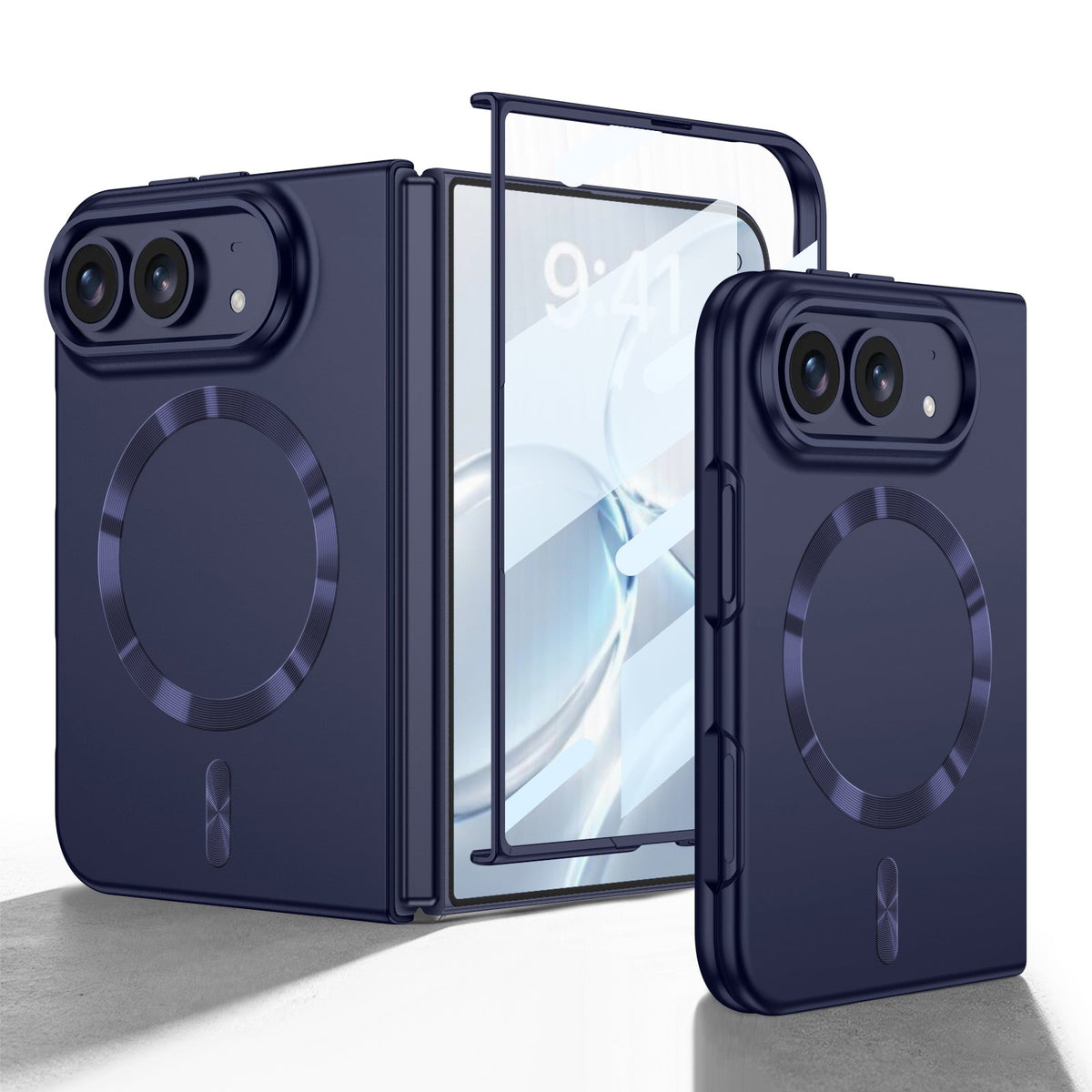 iPhone Ultra | Schlanke, vollständig abdeckende Handyhülle mit integrierter gehärteter Glasfolie und Magnetring