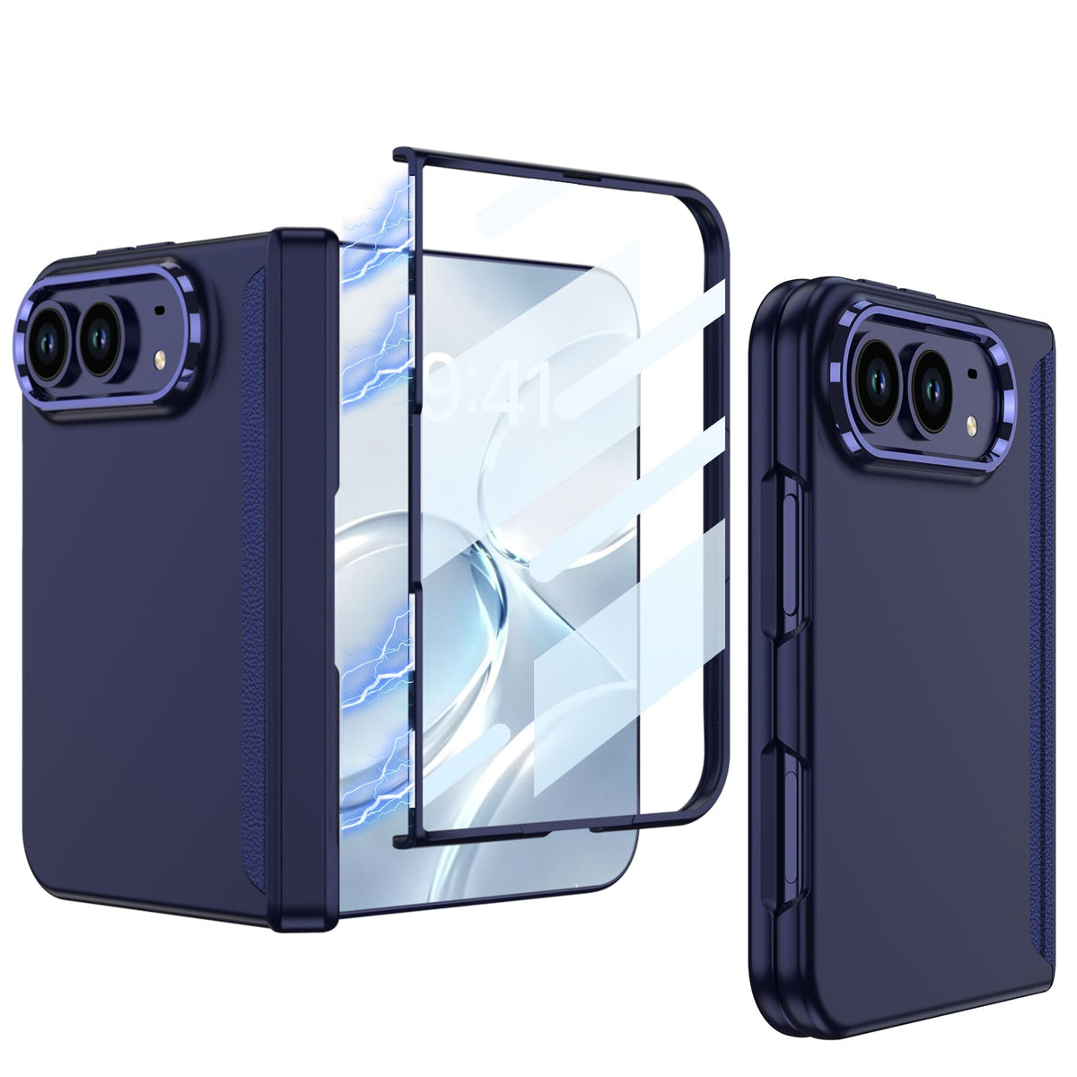 iPhone Ultra - Protección de bisagra magnética Cubierta empresarial Película de vidrio templado incorporada