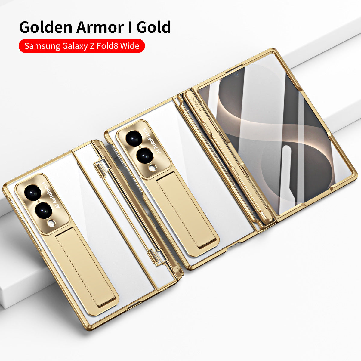 Armor galvanizált ütésálló telefontok képernyővédő fóliával Galaxy Z Fold 8/7/6/5/4/3