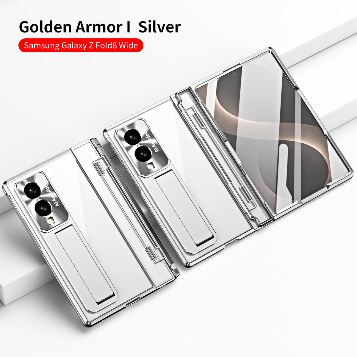 Armor galvanizált ütésálló telefontok képernyővédő fóliával Galaxy Z Fold 8/7/6/5/4/3 Wide Ultra telefonhoz