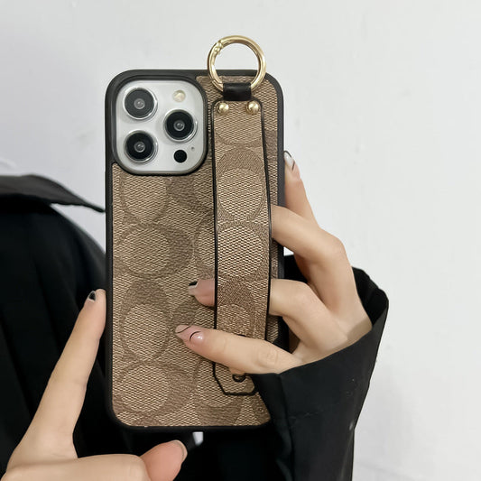 Klassische iPhone-Hülle mit Halterung, KaffeebraunW240330