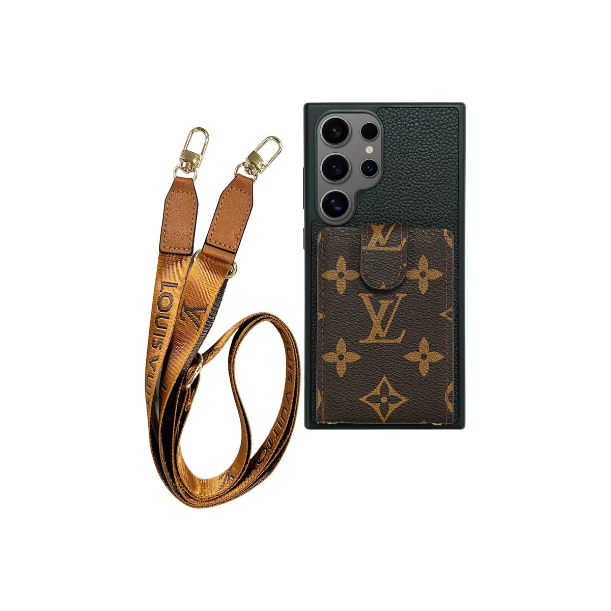 Kartenhalter x Lanyard Signature Two Tone Brown Case | Samsung