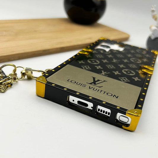 Custodia per bagagliaio di lusso con catena per Samsung Galaxy serie S25/24/23