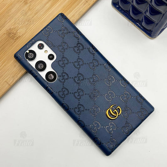 Luxe premium modemerk lederen tas voor Samsung Galaxy