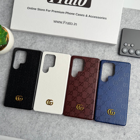 Luxe premium modemerk lederen tas voor Samsung Galaxy