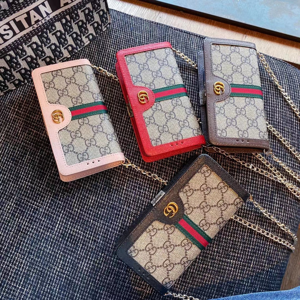 Sac de téléphone de luxe, étui et porte-cartes pour Samsung