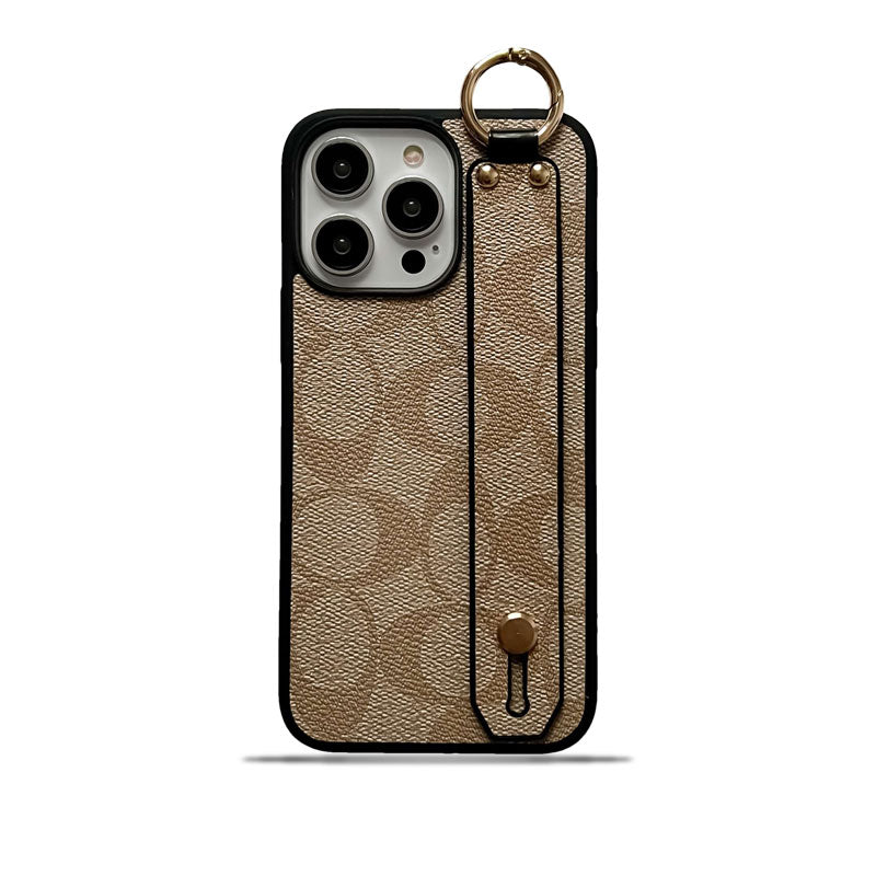 Klassieke iPhone-hoes met houder - Koffie-SW240330