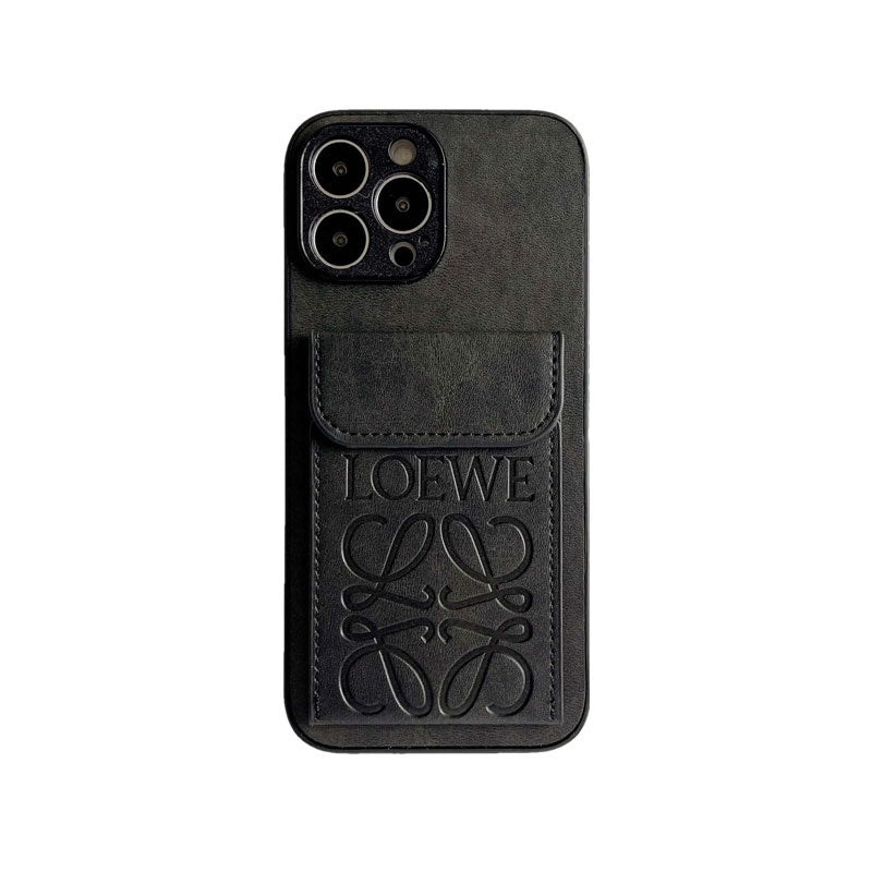 Luxe iPhone-hoesje met kaarthouder Bruin-LZP241448