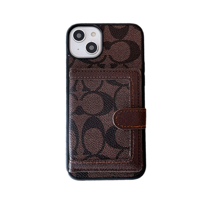 Klassiek iPhone-hoesje met portemonnee en crossbodyband Wit -XK240402