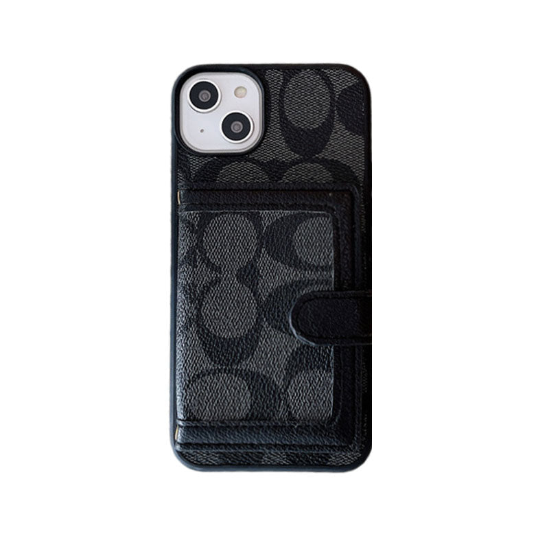 Klassiek iPhone-hoesje met portemonnee en crossbodyband Wit -XK240402