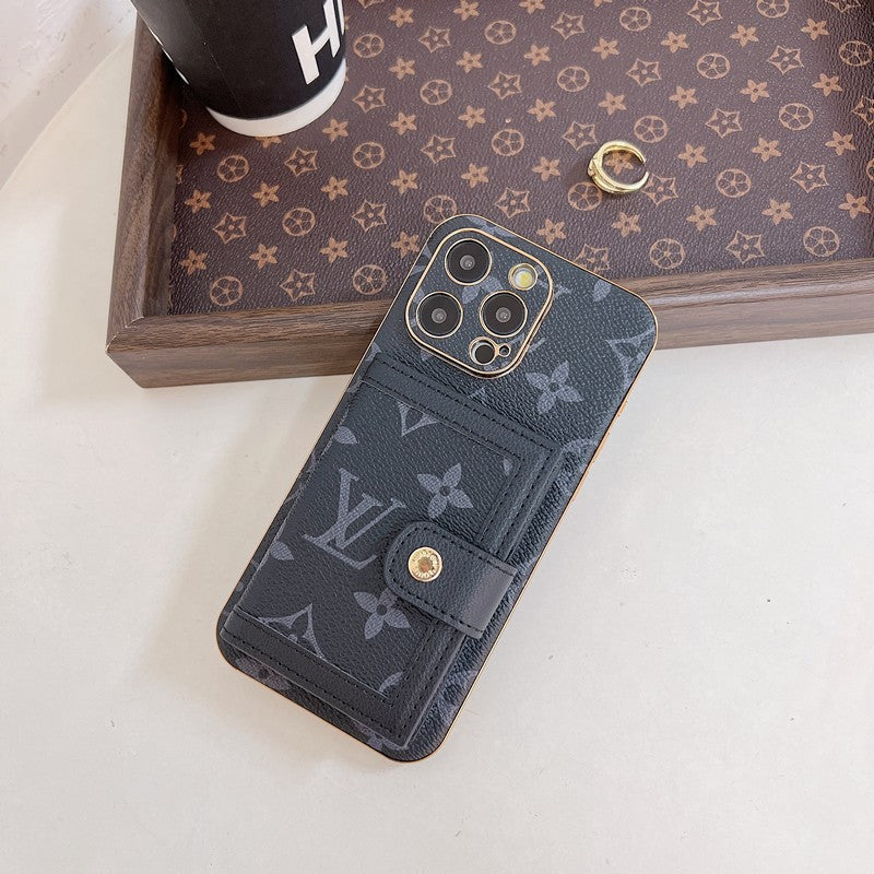Luxe iPhone-hoesje met klassieke kleurenkaarttas