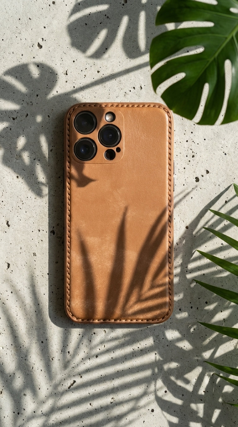 Unibody iPhone-hoesje van volnerf leer – De kunst van puur leer