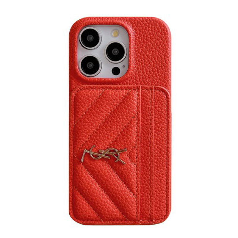Saint Card Bag Leren iPhone-hoesje