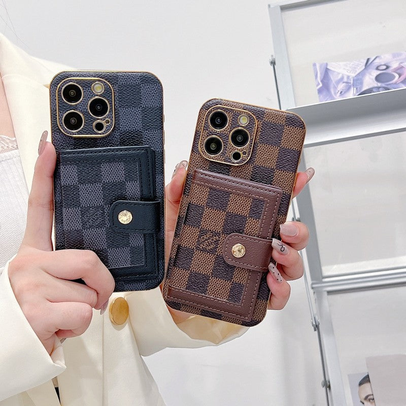 Luxe iPhone-hoesje met klassieke kleurenkaarttas