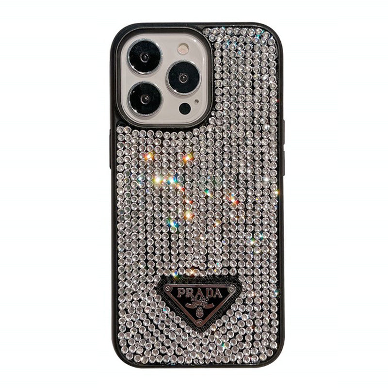 Luxe iPhone-hoesje met diamanten crossbodyketting