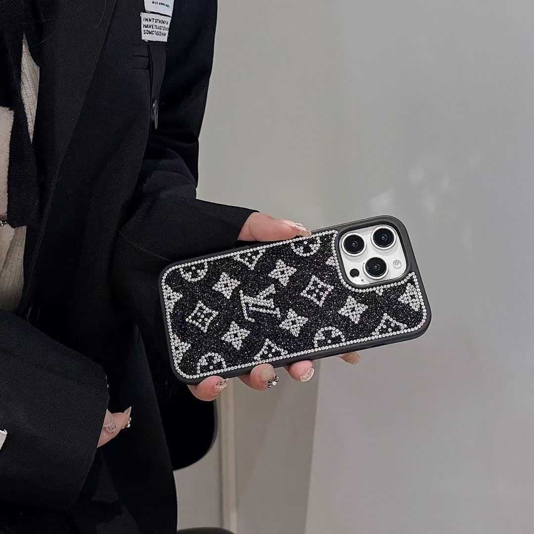 Luxe glitter holografisch Y-S-L-geïnspireerd iPhone-hoesje – Diamond Shine-editie