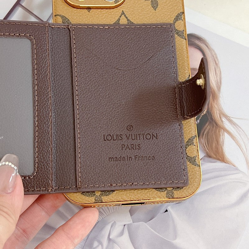 Luxe iPhone-hoesje met klassieke kleurenkaarttas
