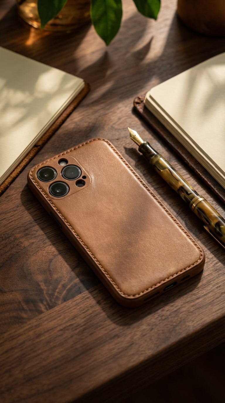 Unibody iPhone-hoesje van volnerf leer – De kunst van puur leer