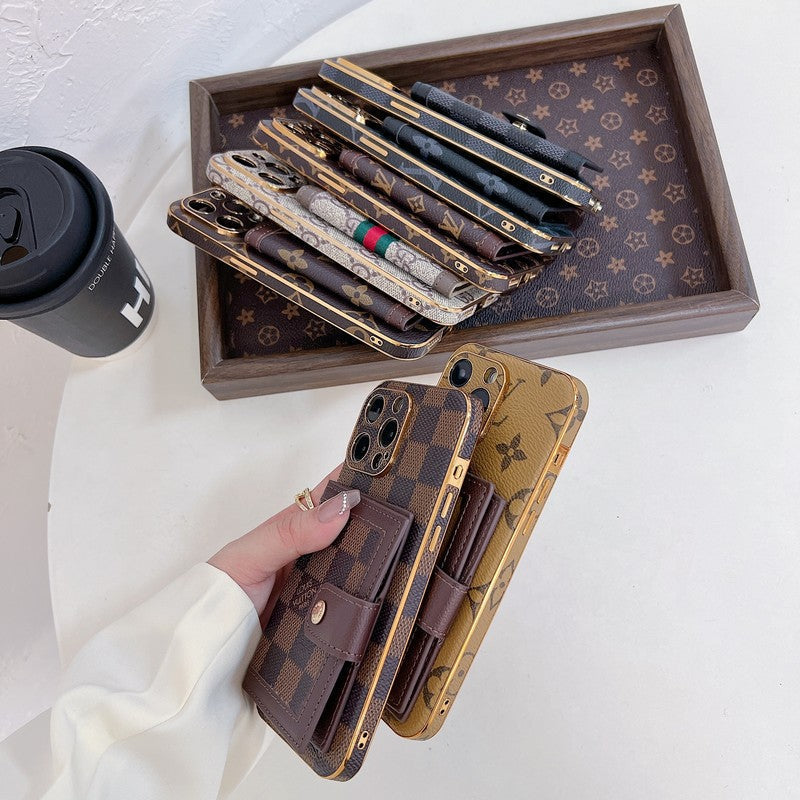 Luxe iPhone-hoesje met klassieke kleurenkaarttas