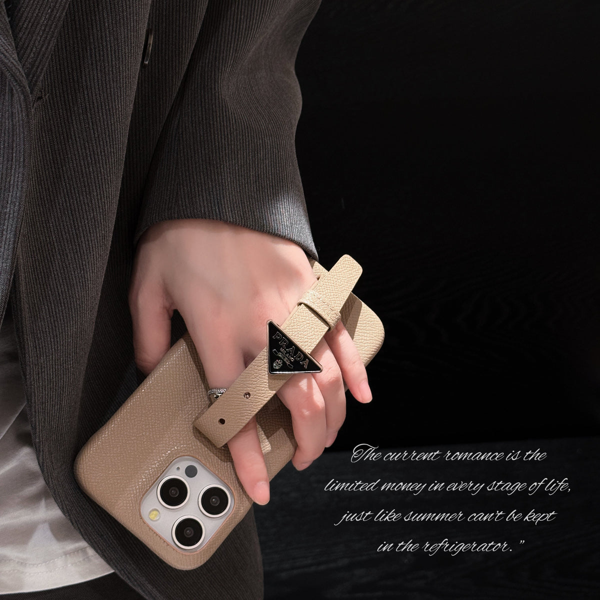 Luxe iPhone-hoesje met leren handvat