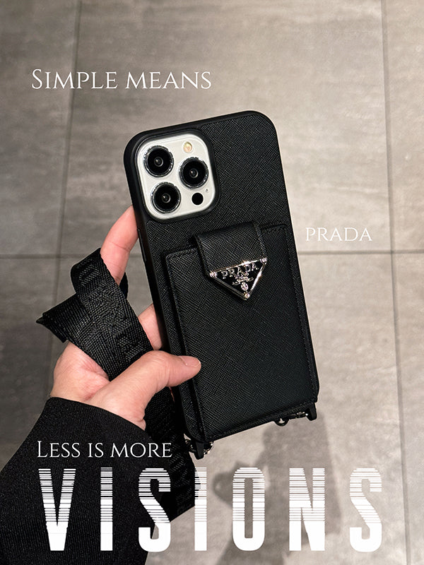 Funda de cuero cruzada de lujo para iPhone