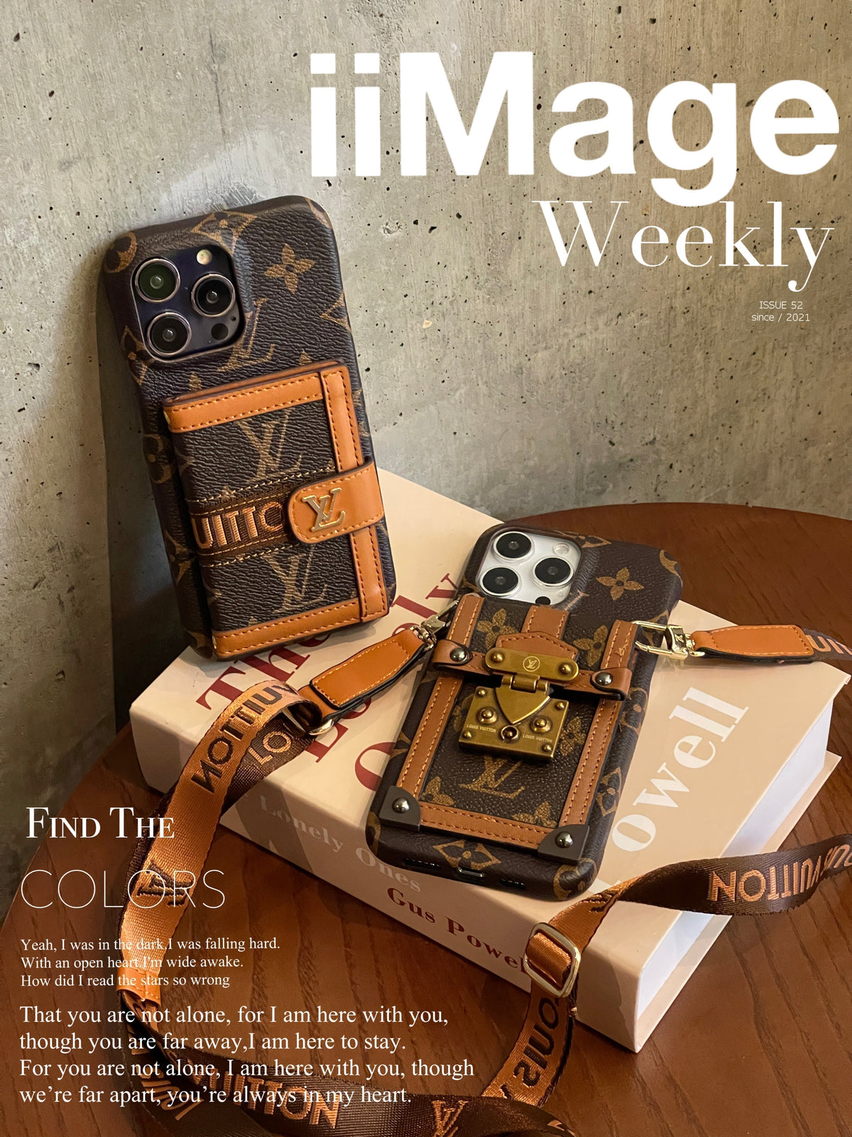 Luxe iPhone-hoesje met kaarthouder en ketting
