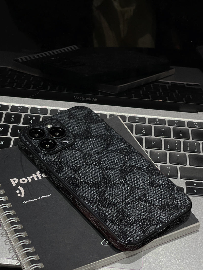 Funda clásica para iPhone negra -QB240402