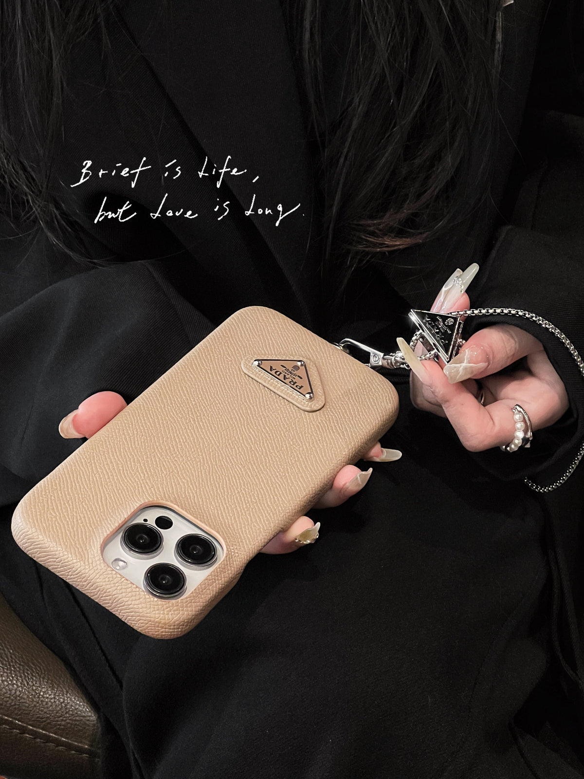Funda cruzada de cuero de lujo para iPhone