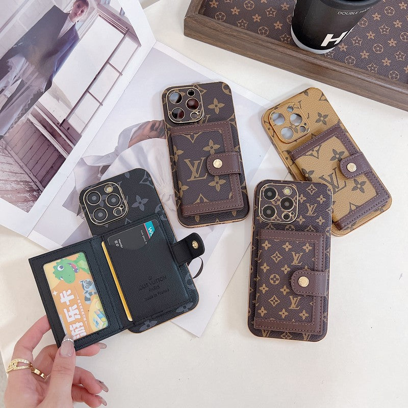 Luxe iPhone-hoesje met klassieke kleurenkaarttas