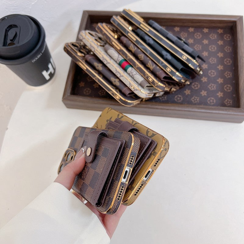 Luxe iPhone-hoesje met klassieke kleurenkaarttas