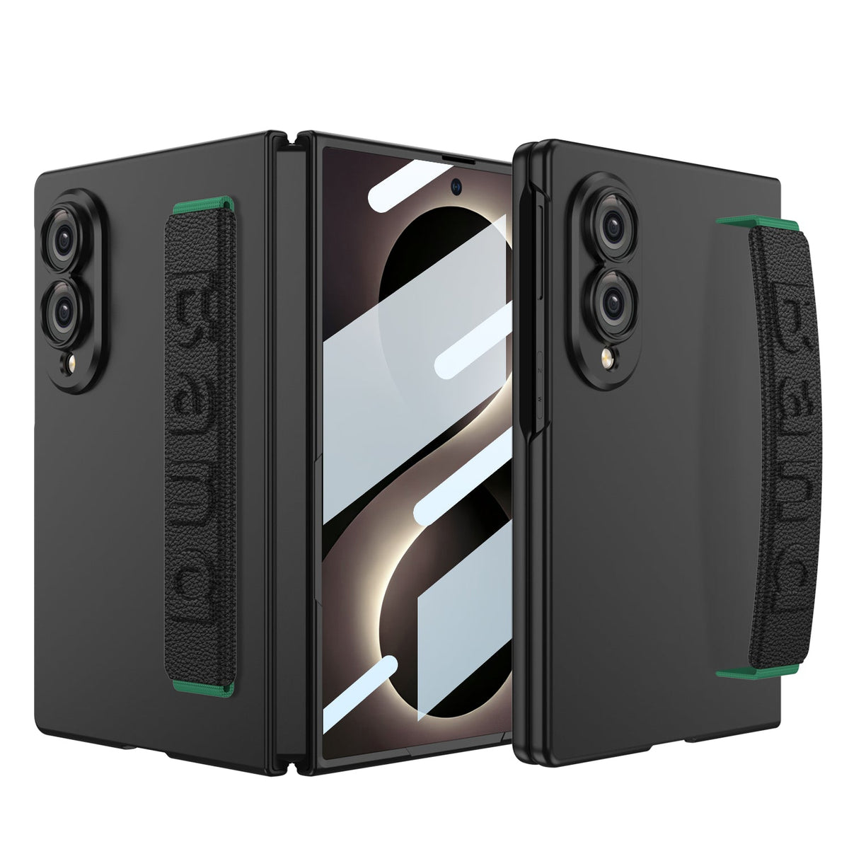 Galaxy Z Fold 8/7/6/5 széles, ultra divatos telefontok beépített edzett üveggel és csuklópánttal
