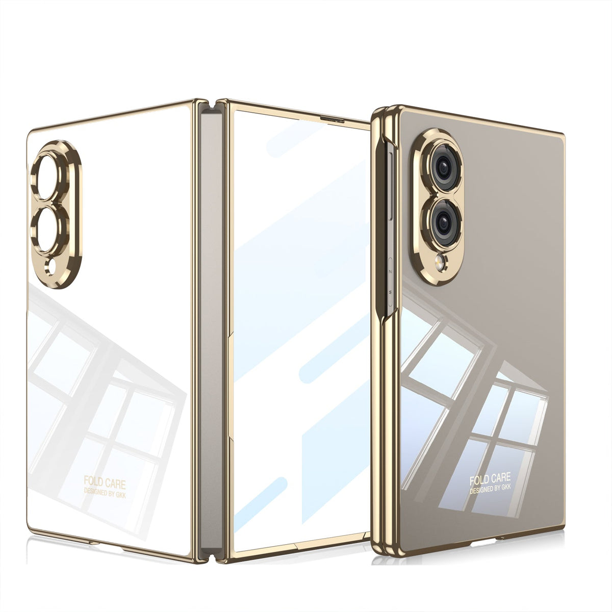 Galaxy Z Fold 8/7/6/5/4 luxus vékony tok – Prémium matt arany teljes lefedettségű összecsukható telefontok