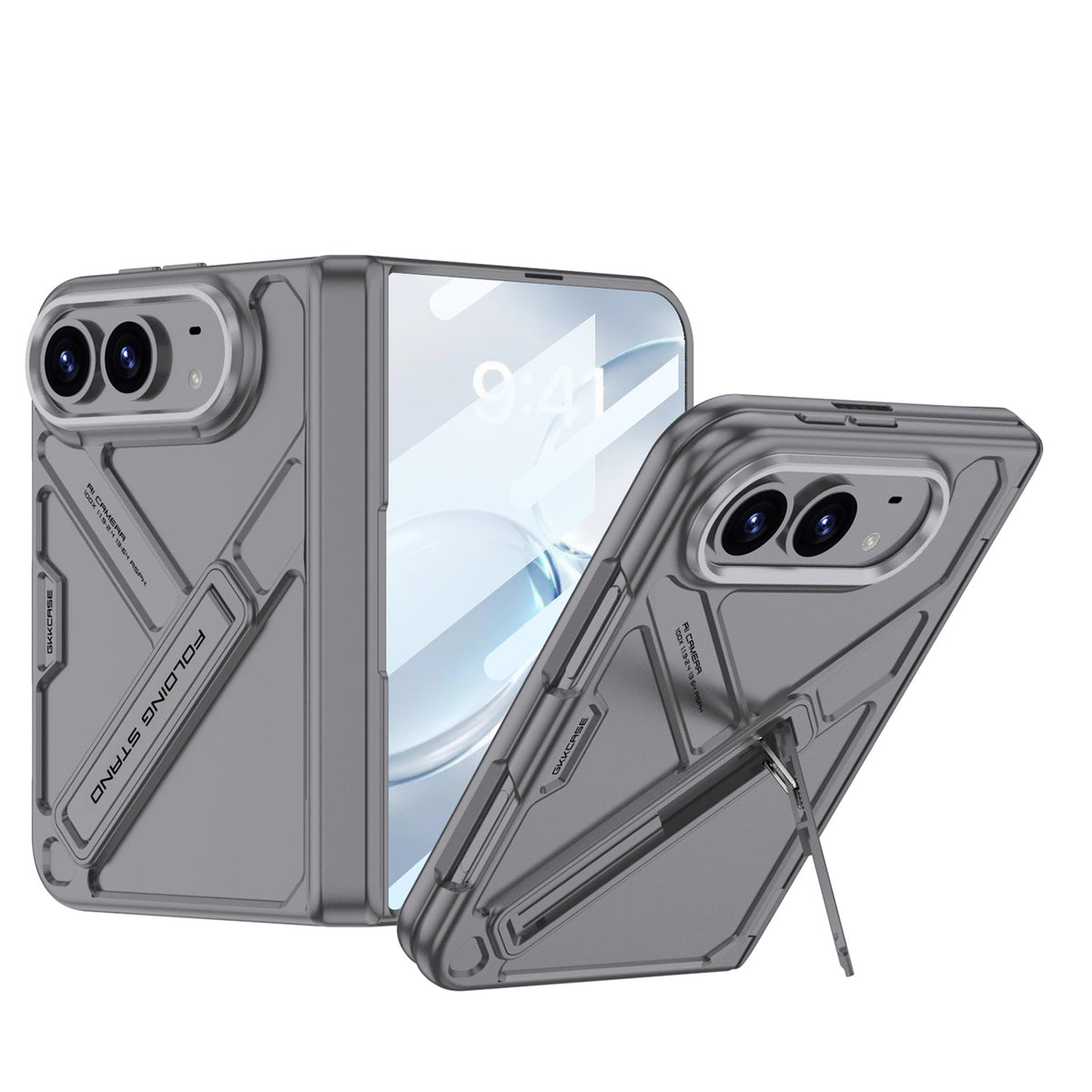 Armor full-body beschermhoes voor iPhone Ultra – verborgen standaard, schermbeschermer van gehard glas