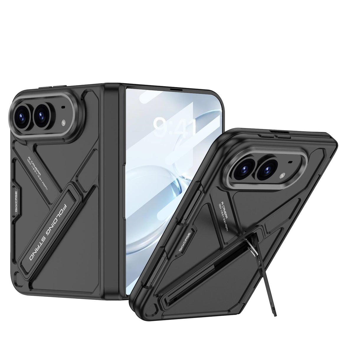Armor full-body beschermhoes voor iPhone Ultra – verborgen standaard, schermbeschermer van gehard glas