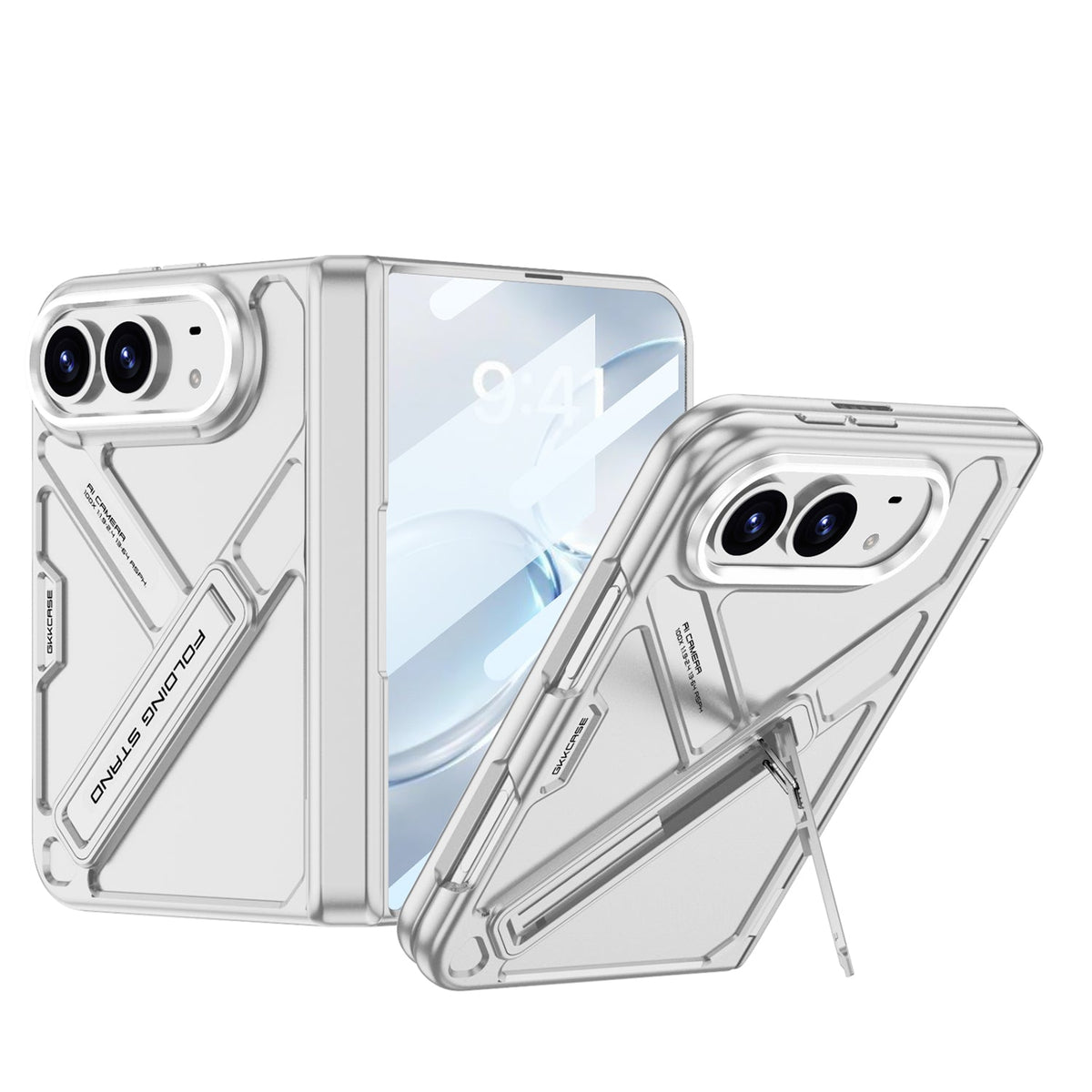 Armor full-body beschermhoes voor iPhone Ultra – verborgen standaard, schermbeschermer van gehard glas