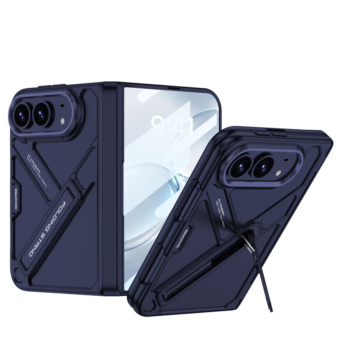 Armor full-body beschermhoes voor iPhone Ultra – verborgen standaard, schermbeschermer van gehard glas