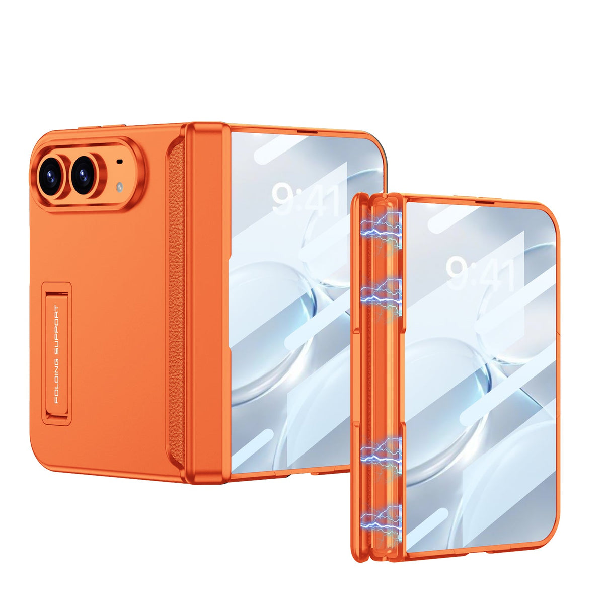 iPhone Ultra - Magnetische scharnierbescherming Zakelijke cover Ingebouwde film van gehard glas en verborgen standaard