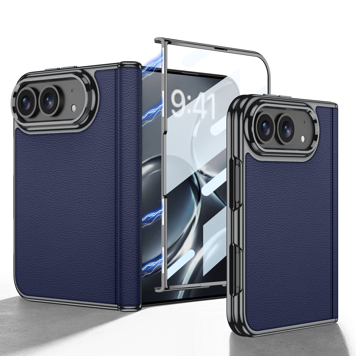 iPhone Ultra - Gouden leren hoes Ingebouwd scherm van gehard glas