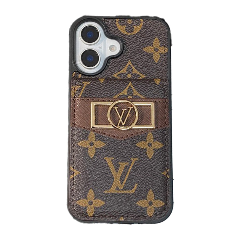 Luxe kaarttasje met gouden logo iPhone-hoesje