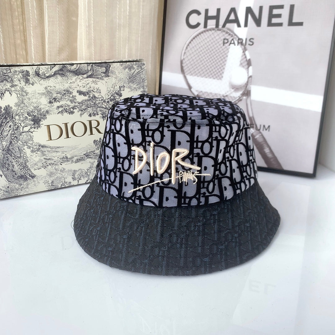 Sombrero de pescador flocado de encaje clásico vintage
