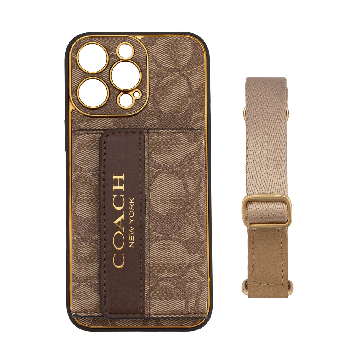 Vintage monogramos iPhone tok kártyatartóval és állítható pánttal